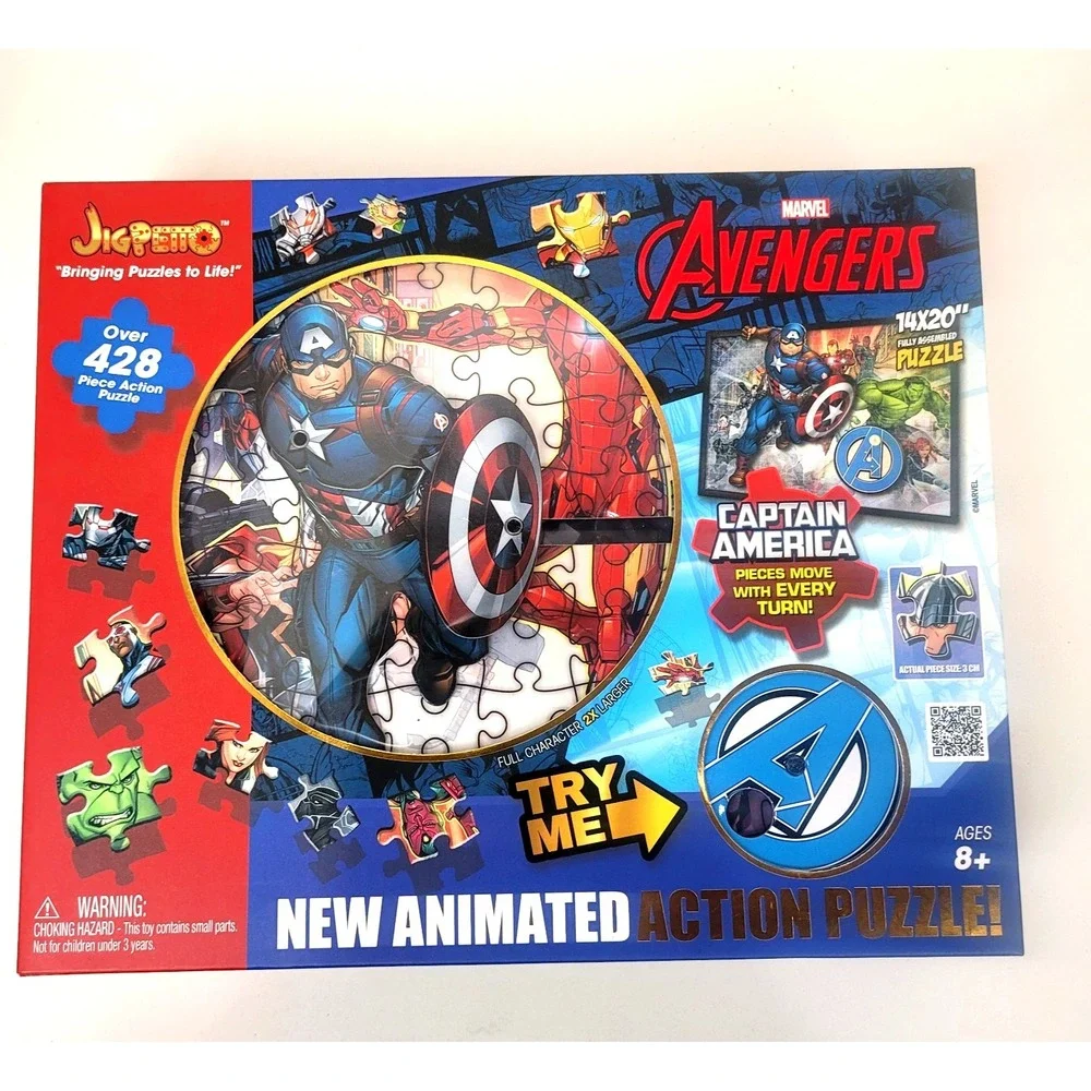 Marvel Avengers‎ Animated 428 Piece Jigsaw Puzzle Captain America Hulk Iron Man